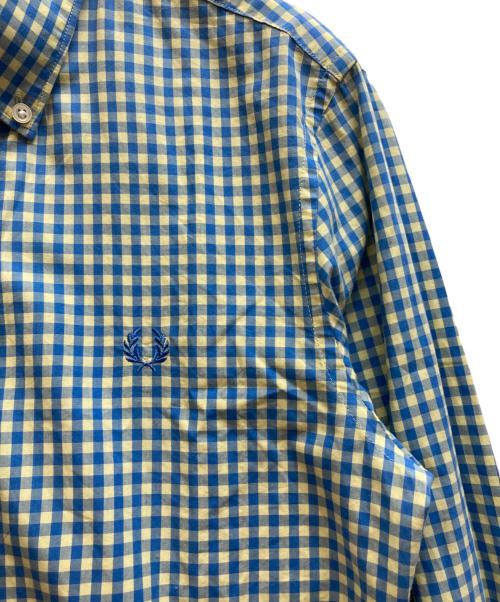 FRED PERRY（フレッドペリー）FRED PERRY (フレッドペリー) ボタンダウンシャツ ブルー×イエロー サイズ:JP Sの古着・服飾アイテム