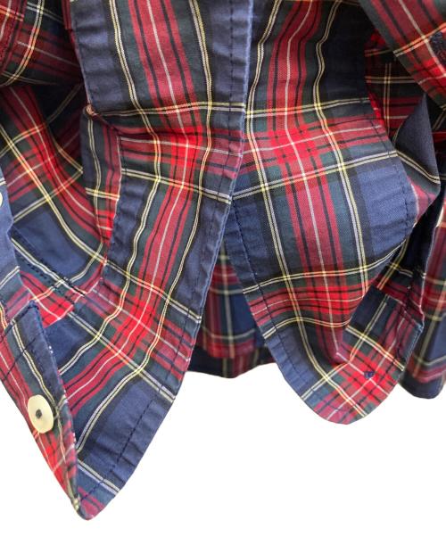 FRED PERRY（フレッドペリー）FRED PERRY (フレッドペリー) ボタンダウンシャツ ネイビー×レッド サイズ:38の古着・服飾アイテム