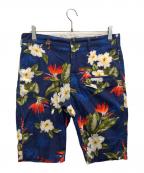 Engineered Garmentsエンジニアドガーメンツ）の古着「花柄ハーフパンツ」｜ブルー