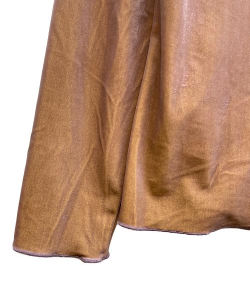 Ameri（アメリ）AMERI (アメリ) ベロアカットソー ブラウン サイズ:Fの古着・服飾アイテム