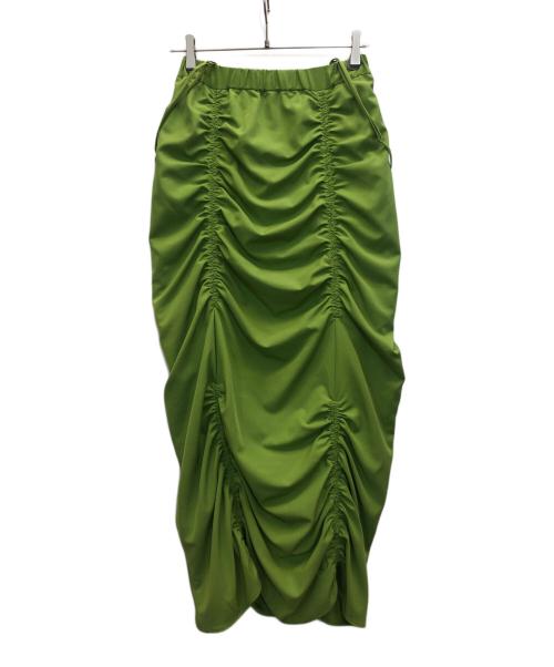 Ameri（アメリ）Ameri (アメリ) VERTICAL GATHER SUSPENDER SKIRT グリーン サイズ:Mの古着・服飾アイテム