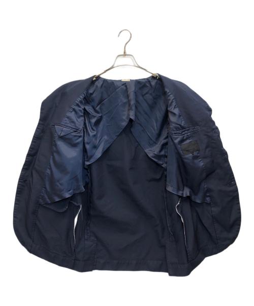COMME des GARCONS HOMME DEUX（コムデギャルソン オム ドゥ）COMME des GARCONS HOMME DEUX (コムデギャルソン オム ドゥ) 25SS ポリ縮多重ポケットテーラードジャケット ネイビー サイズ:Ⅿの古着・服飾アイテム