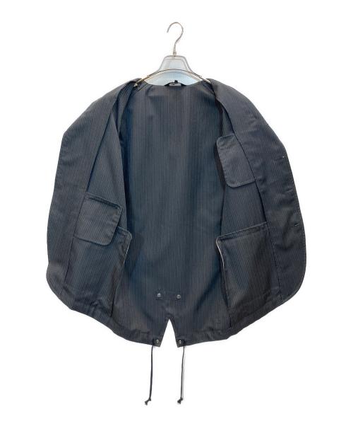 COMME des GARCONS HOMME DEUX（コムデギャルソン オム ドゥ）COMME des GARCONS HOMME DEUX (コムデギャルソン オム ドゥ) 25SS エステルヘリンボンカラーストライプジャケット グレー サイズ:Ⅿの古着・服飾アイテム