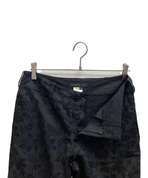 yohji yamamoto+noir（ヨウジヤマモトプリュスノアール）yohji yamamoto+Noir (ヨウジヤマモトプリュスノアール) シルクジャガードパンツ ブラック サイズ:3の古着・服飾アイテム