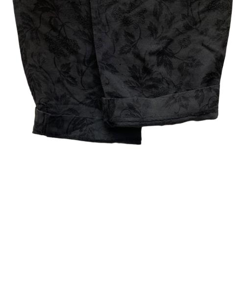 yohji yamamoto+noir（ヨウジヤマモトプリュスノアール）yohji yamamoto+Noir (ヨウジヤマモトプリュスノアール) シルクジャガードパンツ ブラック サイズ:3の古着・服飾アイテム