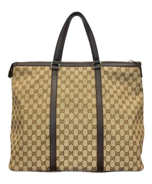GUCCI（グッチ）GUCCI (グッチ) GGキャンバストートバッグ ベージュの古着・服飾アイテム