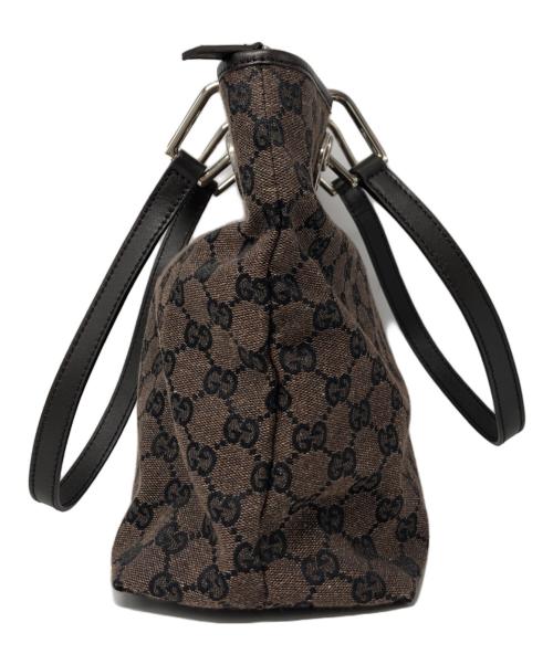 GUCCI（グッチ）GUCCI (グッチ) GGキャンバストートバッグ ブラウンの古着・服飾アイテム