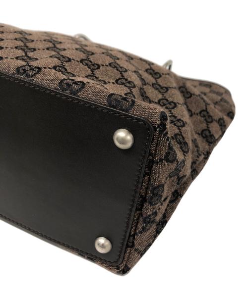 GUCCI（グッチ）GUCCI (グッチ) GGキャンバストートバッグ ブラウンの古着・服飾アイテム