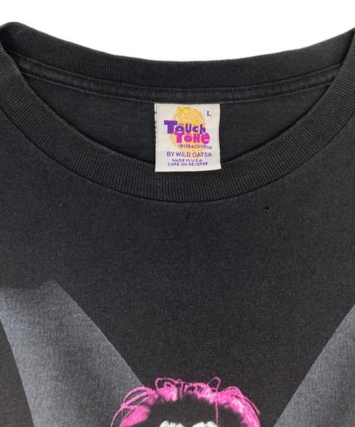 Touch Tone（タッチ トーン）Touch Tone (タッチ トーン) プリントTシャツ ブラック サイズ:Lの古着・服飾アイテム