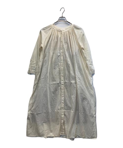 KAGURE（カグレ）KAGURE (カグレ) ギャザーブラウスワンピース アイボリー サイズ:Freeの古着・服飾アイテム