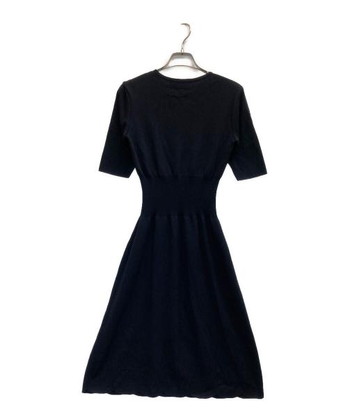 BORDERS at BALCONY（ボーダーズアットバルコニー）BORDERS at BALCONY (ボーダーズアットバルコニー) スカラップドレスワンピース ブラック サイズ:36の古着・服飾アイテム