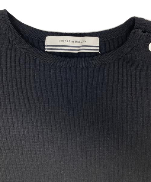 BORDERS at BALCONY（ボーダーズアットバルコニー）BORDERS at BALCONY (ボーダーズアットバルコニー) スカラップドレスワンピース ブラック サイズ:36の古着・服飾アイテム