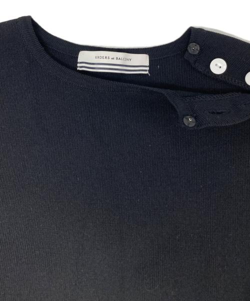 BORDERS at BALCONY（ボーダーズアットバルコニー）BORDERS at BALCONY (ボーダーズアットバルコニー) スカラップドレスワンピース ブラック サイズ:36の古着・服飾アイテム