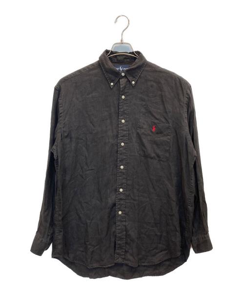 RALPH LAUREN（ラルフローレン）RALPH LAUREN (ラルフローレン) BLAKEリネンシャツ ブラック サイズ:Mの古着・服飾アイテム