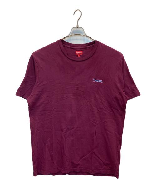 SUPREME（シュプリーム）SUPREME (シュプリーム) ウォッシュドスクリプトロゴTシャツ レッド サイズ:XLの古着・服飾アイテム