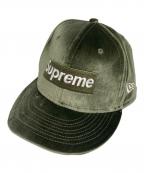 SUPREME×New Eraシュプリーム×ニューエラ）の古着「Velour Box Logo」｜カーキ