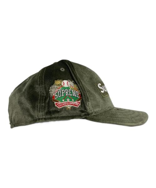 SUPREME（シュプリーム）Supreme (シュプリーム) New Era (ニューエラ) Velour Box Logo カーキ サイズ:8の古着・服飾アイテム