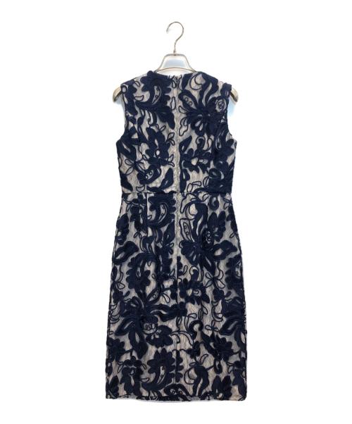 GRACE CONTINENTAL（（グレースコンチネンタル）GRACE CONTINENTAL (（グレースコンチネンタル) フラワーレースノースリーブドレスワンピース ネイビー サイズ:34の古着・服飾アイテム