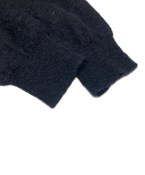 ANN DEMEULEMEESTER（アンドゥムルメステール）ANN DEMEULEMEESTER (アンドゥムルメステール) ツートンクルーネックモヘヤニット/AM02024006256 ホワイト×ブラック サイズ:Mの古着・服飾アイテム