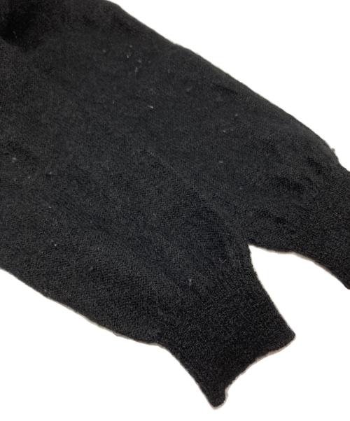 ANN DEMEULEMEESTER（アンドゥムルメステール）ANN DEMEULEMEESTER (アンドゥムルメステール) ツートンクルーネックモヘヤニット/AM02024006256 ホワイト×ブラック サイズ:Mの古着・服飾アイテム