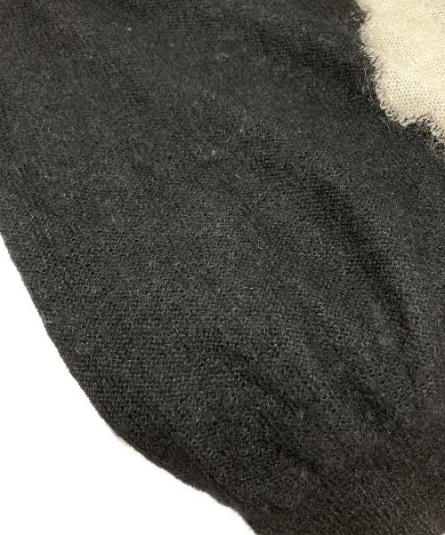 ANN DEMEULEMEESTER（アンドゥムルメステール）ANN DEMEULEMEESTER (アンドゥムルメステール) ツートンクルーネックモヘヤニット/AM02024006256 ホワイト×ブラック サイズ:Mの古着・服飾アイテム