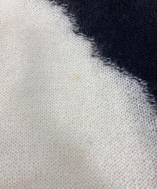 ANN DEMEULEMEESTER（アンドゥムルメステール）ANN DEMEULEMEESTER (アンドゥムルメステール) ツートンクルーネックモヘヤニット/AM02024006256 ホワイト×ブラック サイズ:Mの古着・服飾アイテム