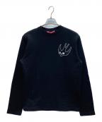 MCQマックキュー）の古着「胸刺繍クルーネックスウェット」｜ブラック