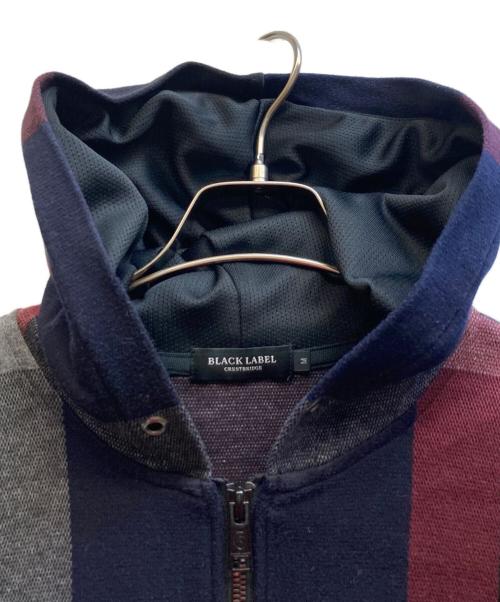 BLACK LABEL CRESTBRIDGE（ブラックレーベル クレストブリッジ）BLACK LABEL CRESTBRIDGE (ブラックレーベル クレストブリッジ) ジップパーカー ネイビー×グレー サイズ:Mの古着・服飾アイテム