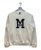 MONCLERモンクレール）の古着「22AW フロッキーロゴスウェット」｜アイボリー
