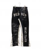 FLOOR914フロアナインワンフォー）の古着「プリントスウェットパンツ」｜ブラック