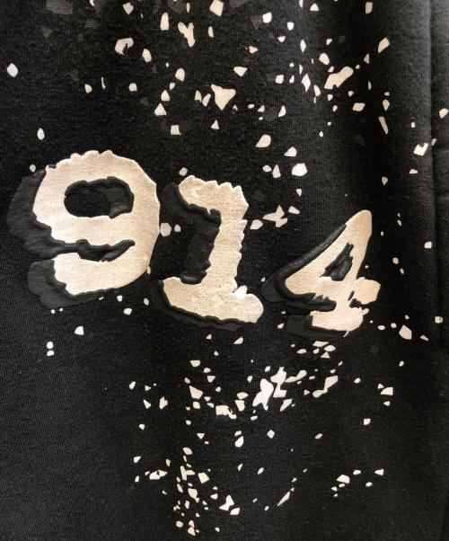 FLOOR914（フロアナインワンフォー）FLOOR914 (フロアナインワンフォー) プリントスウェットパンツ ブラック サイズ:Lの古着・服飾アイテム