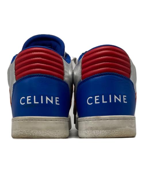 CELINE（セリーヌ）CELINE (セリーヌ) ベルクロストラップ ミッドスニーカー シルバー サイズ:42の古着・服飾アイテム