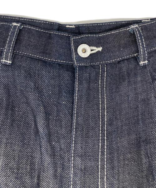 COMME des GARCONS HOMME（コムデギャルソン オム）COMME des GARCONS HOMME (コムデギャルソン オム) 綿麻デニムタックテーパードパンツ インディゴ サイズ:Sの古着・服飾アイテム