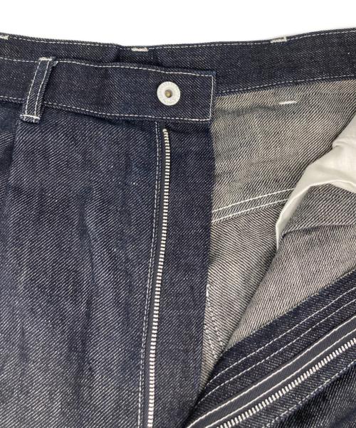 COMME des GARCONS HOMME（コムデギャルソン オム）COMME des GARCONS HOMME (コムデギャルソン オム) 綿麻デニムタックテーパードパンツ インディゴ サイズ:Sの古着・服飾アイテム