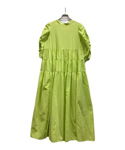 Ameri（アメリ）Ameri (アメリ) MEDI COLOR TIERED VOLUME DRESS グリーン サイズ:Mの古着・服飾アイテム