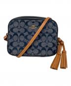 COACHコーチ）の古着「シグネチャーミニカメラバッグ」｜インディゴ