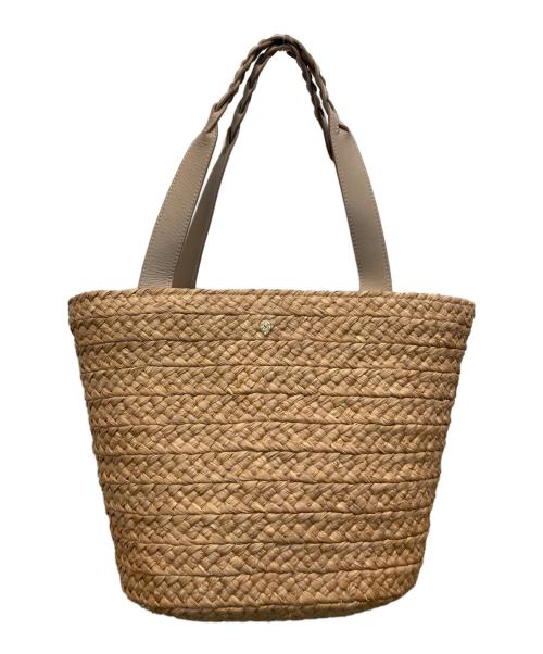 HELEN KAMINSKI（ヘレンカミンスキー）HELEN KAMINSKI (ヘレンカミンスキー) カゴバッグ ベージュの古着・服飾アイテム