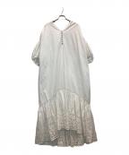 Adam et Ropeアダム エ ロペ）の古着「スカラップ刺繍ワンピース」｜ホワイト