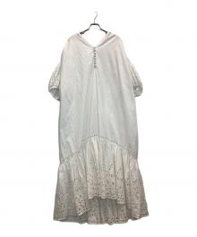 Adam et Rope（アダム エ ロペ）の古着「スカラップ刺繍ワンピース」｜ホワイト