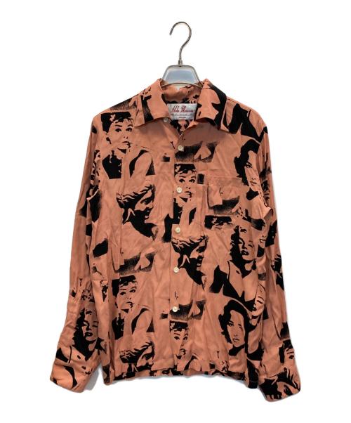 Aloha Blossom（アロハブロッサム）Aloha Blossom (アロハブロッサム)  VENUS LONG SLEEVE SHIRTS/ビーナス ロングスリーブ アロハシャツ ピンク サイズ:38の古着・服飾アイテム