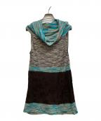 missoniミッソーニ）の古着「ノースリーブニットソー」｜ブルー