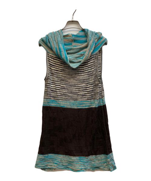 missoni（ミッソーニ）MISSONI (ミッソーニ) ノースリーブニットソー ブルー サイズ:42の古着・服飾アイテム