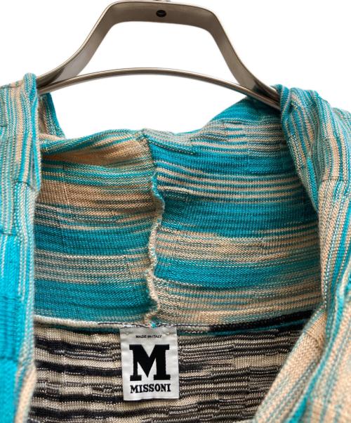missoni（ミッソーニ）MISSONI (ミッソーニ) ノースリーブニットソー ブルー サイズ:42の古着・服飾アイテム