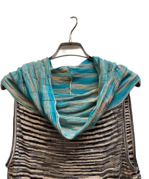 missoni（ミッソーニ）MISSONI (ミッソーニ) ノースリーブニットソー ブルー サイズ:42の古着・服飾アイテム