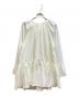 VERMEIL par iena（ヴェルメイユ パー イエナ）の古着「スパンマイクロピーチギャザーブラウス」｜ホワイト