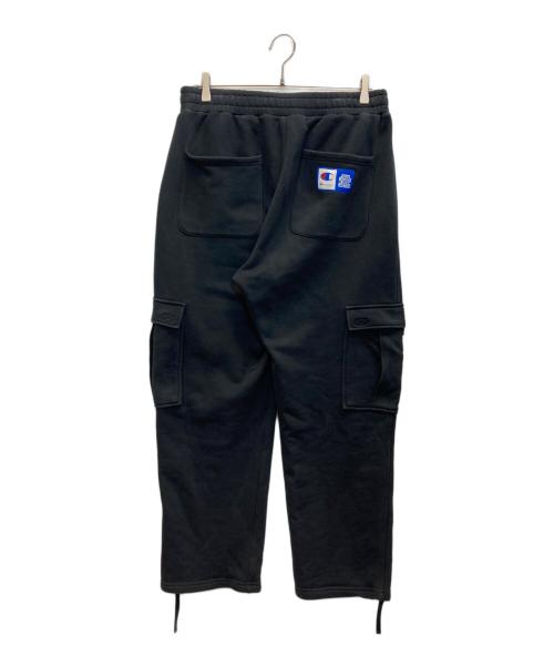 Champion（チャンピオン）Champion (チャンピオン) THE BLACK EYE PATCH (ブラックアイパッチ) 黒眼帯スウェットカーゴパンツ ブラック サイズ:Lの古着・服飾アイテム