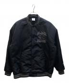 Champion×THE BLACK EYE PATCHチャンピオン×ブラックアイパッチ）の古着「ベースボールジャケット」｜ブラック