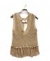 THREE DOTS（スリードッツ）の古着「Lace fringe vest」｜ベージュ