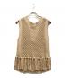 THREE DOTS (スリードッツ) Lace fringe vest ベージュ サイズ:S 未使用品：6000円
