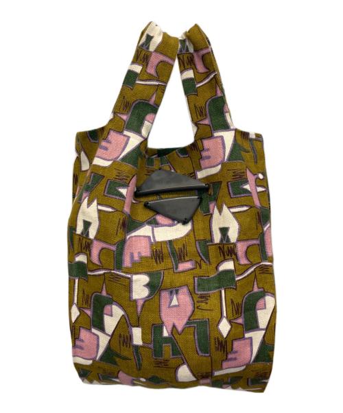 MARNI（マルニ）MARNI (マルニ) 幾何学キャンバストートバッグ カーキの古着・服飾アイテム